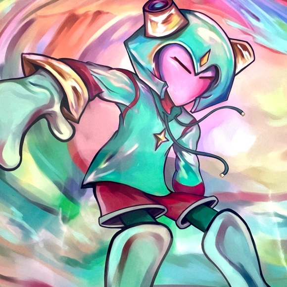 Starly’s Art ✨ Pegore “Extraterrestrial Wave Surfer” 8.5x11 Orig Character Print - Picture 2 of 2